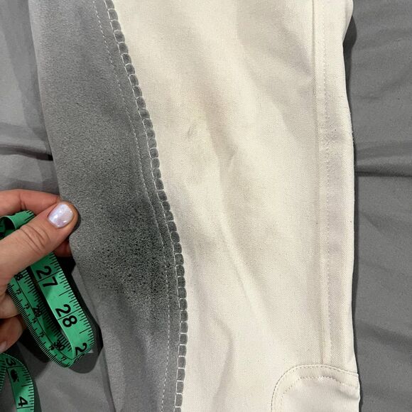 Smartpak White Gray Grey Full Seat Show Breeches 26R - Picture 8 of 9